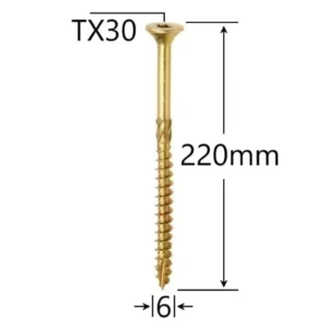 Surub Dulgherie Cap Inecat 6×220mm
