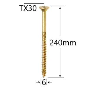 Surub Dulgherie Cap Inecat 6×240mm