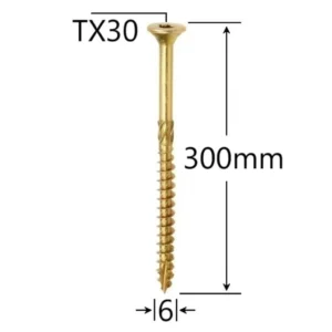 Surub Dulgherie Cap Inecat 6×300mm